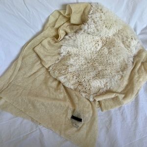 Franco Ferrari cashmere/silk/real fur scarf